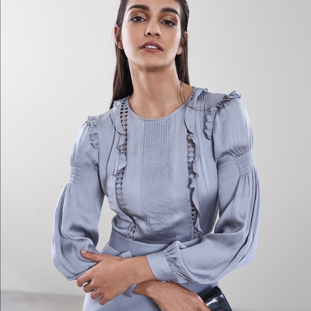 Reiss Ruffle Detail Dress - Picture 5 of 6